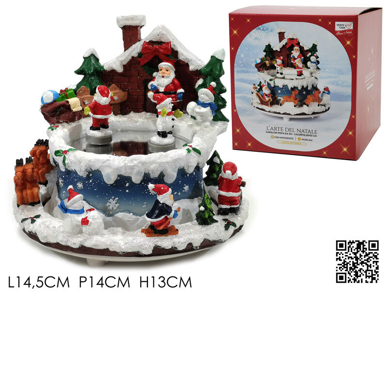 Carillon Pista da Sci - H 13 cm