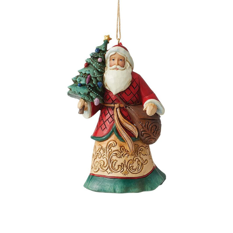 Jimshore Appendino Babbo Natale con Albero