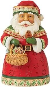 Jimshore Babbo Natale con Cestino e Biscotti