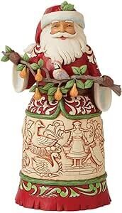 Jimshore Babbo Natale con Ramo e Uccellino
