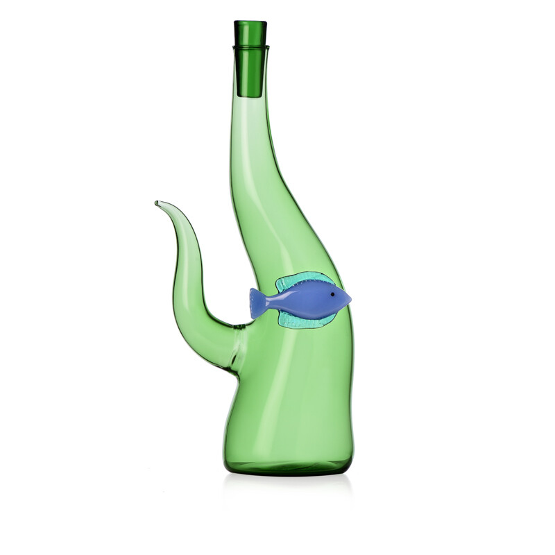 Ichendorf Bottiglia alga pesce blu- H 28,5 cm