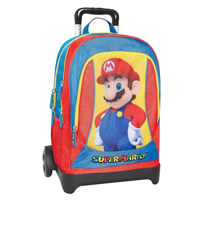 SUPER MARIO Trolley Zaino 3 Ruote Staccabile