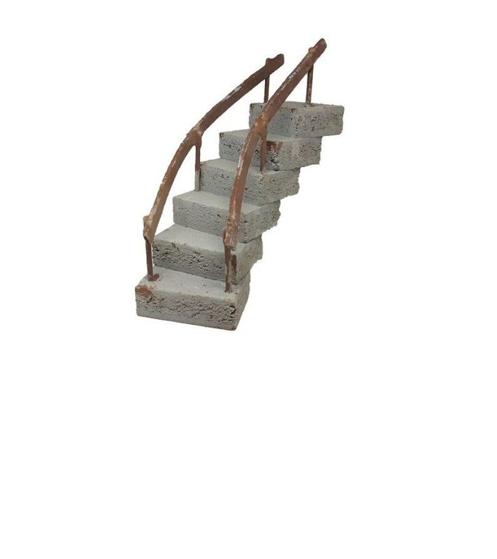 Scala curva con passamano 16x5,8x15,5cm per presepe