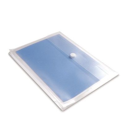 Buste con chiusura in velcro - polipropilene - 21x29,7 cm - con soffietto - neutro Buste con chiusura in velcro - polipropilene - 21x29,7 cm - con soffietto - neutro