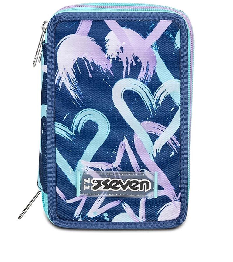Seven Astuccio 3 Zip Crystal Purple