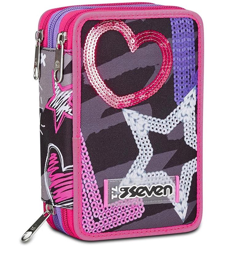 Seven Astuccio 3 Zip Draft Heart