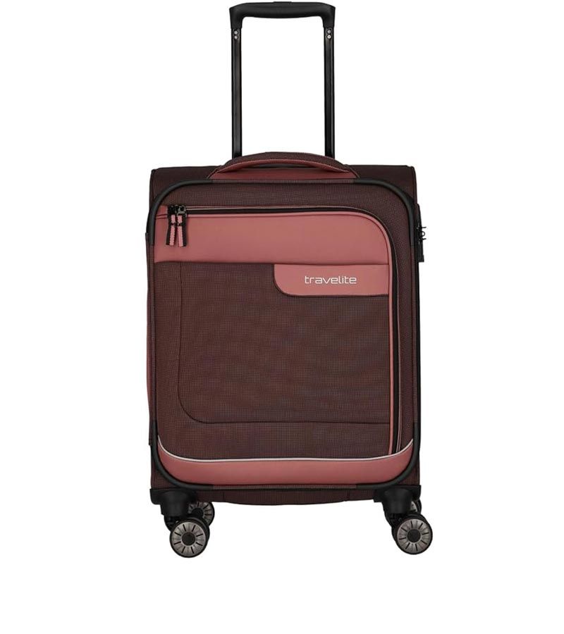 Travelite Trolley Bagaglio a mano 4 ruote in tessuto rosè  - VIIA