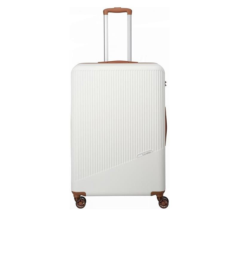Travelite Trolley Grande Bianco/Cognac 4 ruote in polipropilene  - BALI