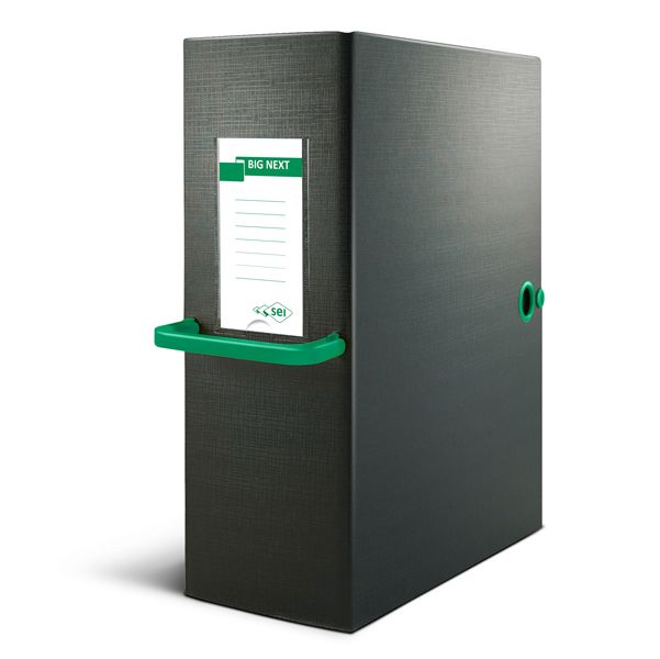 Scatola progetti con maniglia BIG Next - Dorso 20 cm - 36x26 cm - nero/verde