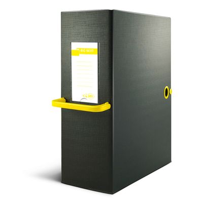 Scatola progetti con maniglia BIG Next - Dorso 20 cm - 36x26 cm - nero/giallo