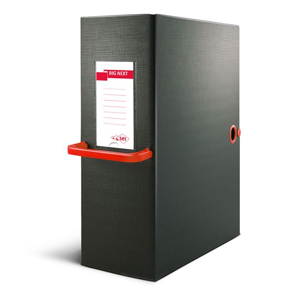 Scatola progetti con maniglia BIG Next - Dorso 20 cm - 36x26 cm - nero/rosso
