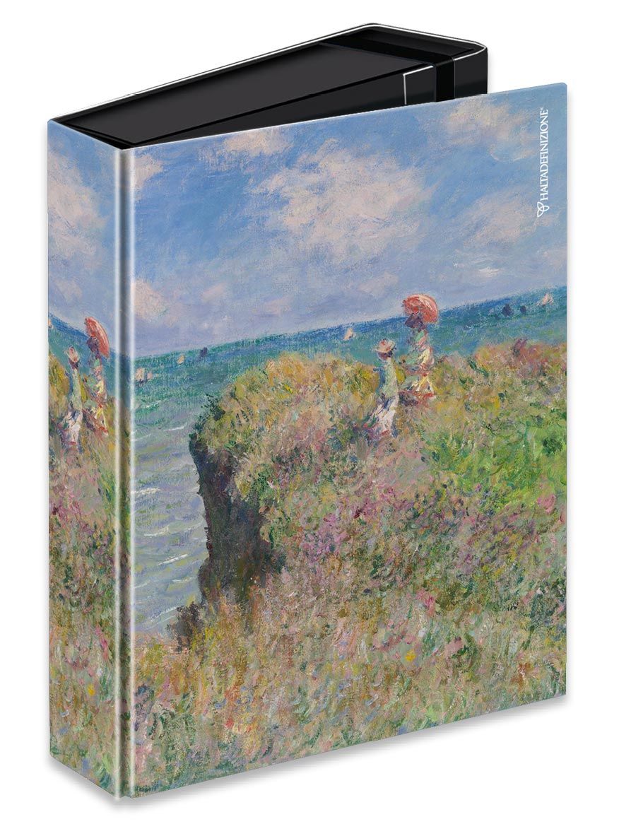 Scatola Portaprogetti - Formato Protocollo - Dorso 7 cm - Claude Monet - Passeggiata sulla Scogliera