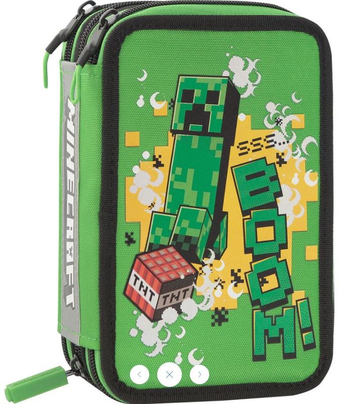 Minecraft Astuccio 3 Zip Completo di Colori e Accessori