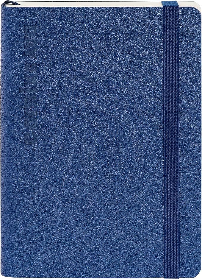 Comix - Agenda Giornaliera Lux 12 mesi 2025 - 11,5 x 15,5 cm - Blu