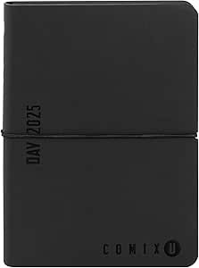 Comix - Agenda Giornaliera University  2025 - 11,5 x 15,5 cm - Nera