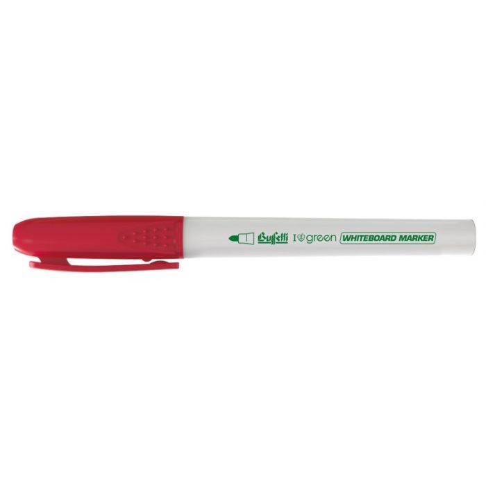 Marcatore per lavagna bianca eco green - punta tonda - rosso