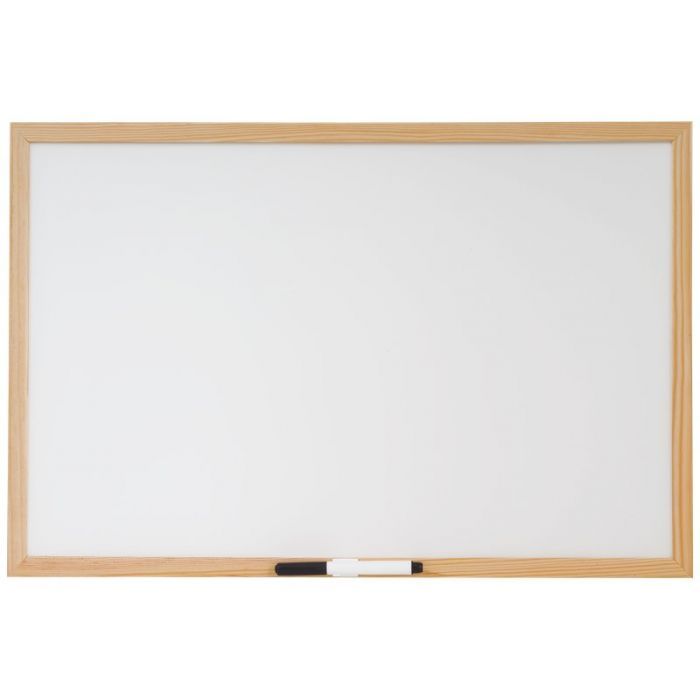 Lavagna bianca - cornice in legno - 40x60 cm
