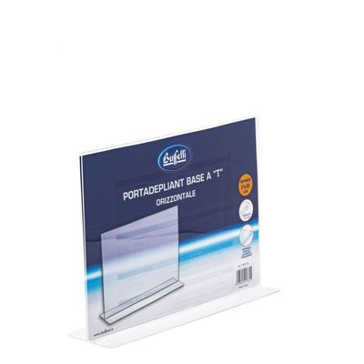 Portadepliant e porta fotografie - base a L - 15x10 cm