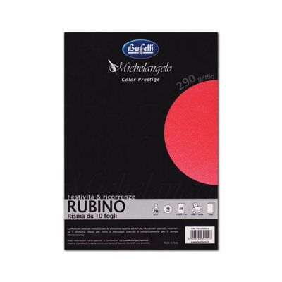 Cartoncini metallizzati Michelangelo Color Prestige -A4 120 g - rubino