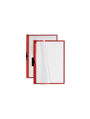 Cartellina con clip mm 8 - PVC - 29,7x21 cm - rosso