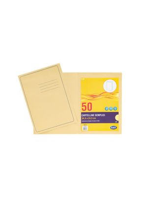 Cartelline semplici Light - cartoncino - 145 g/mq - 34,5x24,5 cm - giallo