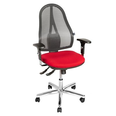 Sedia operativa Bliss - braccioli inclusi - rosso