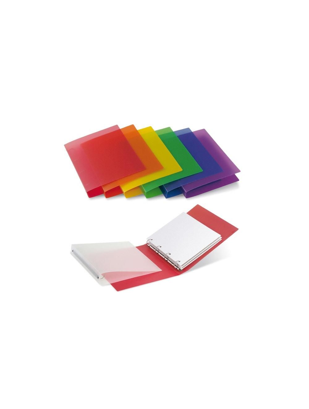 Cartella Happy Color - polipropilene - 4 anelli tondi - Diametro 17 mm - colori assortiti