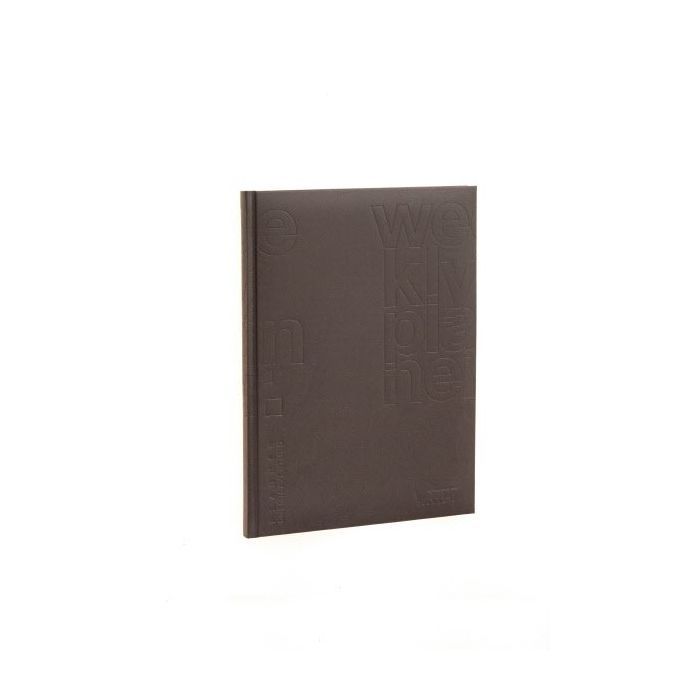 Buffetti Agenda 2026 settimanale - 19,5x26,5 cm 12 mesi  - Tortora