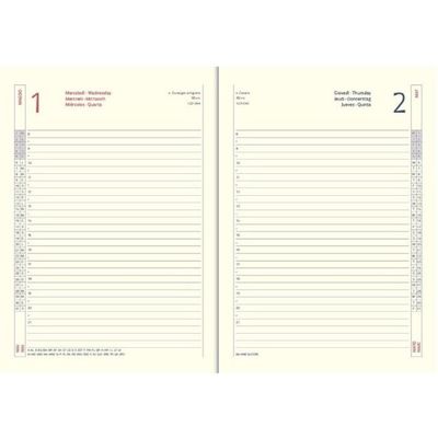 Ricambio 2026 per Agenda Giornaliera senza anelli - 17,5x24 cm