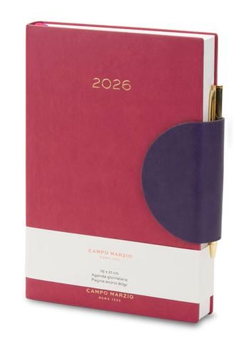 Campo Marzio Agenda 2026 Giornaliera - Formato 15 x 21 - Fucsia