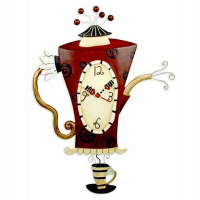 Allen Design Orologio con pendolo - Caffettiera Fumante Allen Design Orologio con pendolo - Caffettiera Fumante