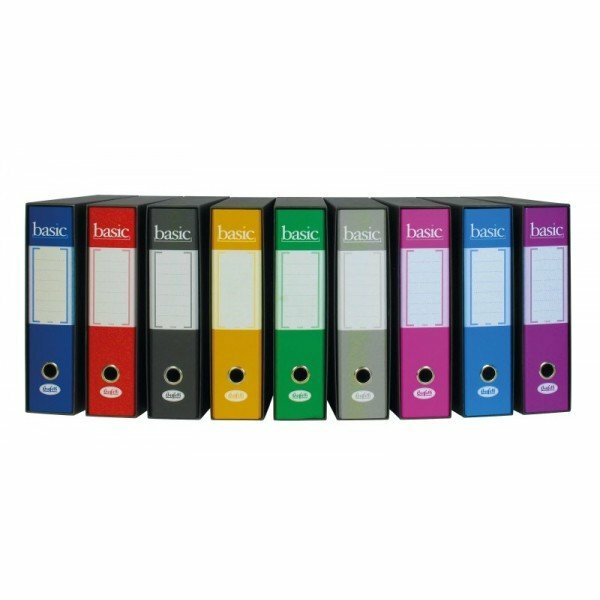 Raccoglitore Basic - Formato Protocollo - Dorso 8 cm - nero