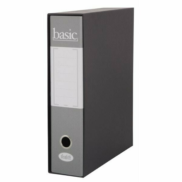 Raccoglitore Basic - Formato Protocollo - Dorso 8 cm - grigio