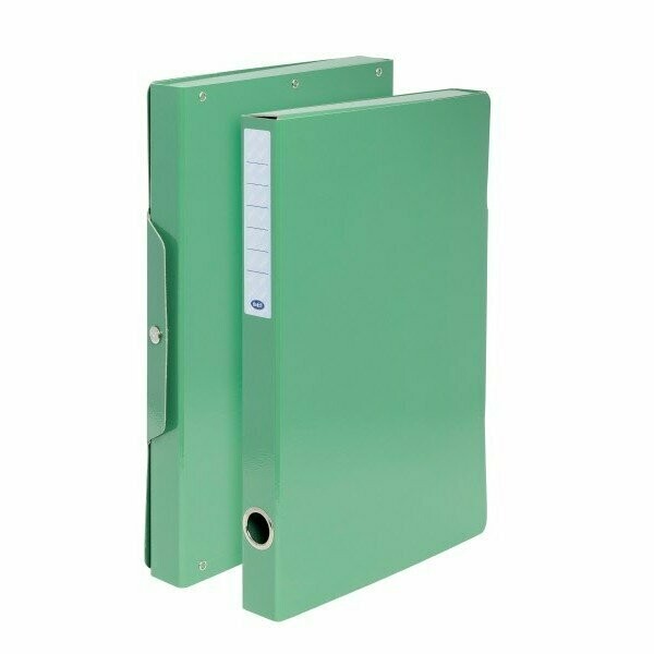 Scatola progetti con bottone - Dorso 3 cm - 35x25 cm - verde