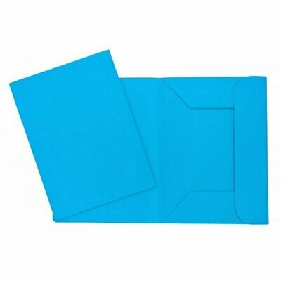 Cartelline 3 lembi Arcobaleno - cartoncino - 190 g/mq - 33,5x24,5 cm - azzurro
