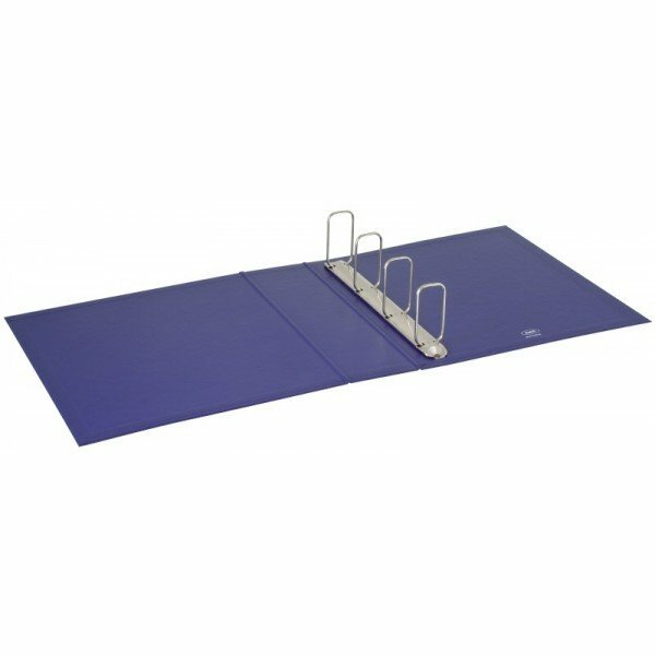 Cartella personalizzabile dorso 10 cm Dual Pocket - 4 anelli quadri - Diametro 65 mm - bianco