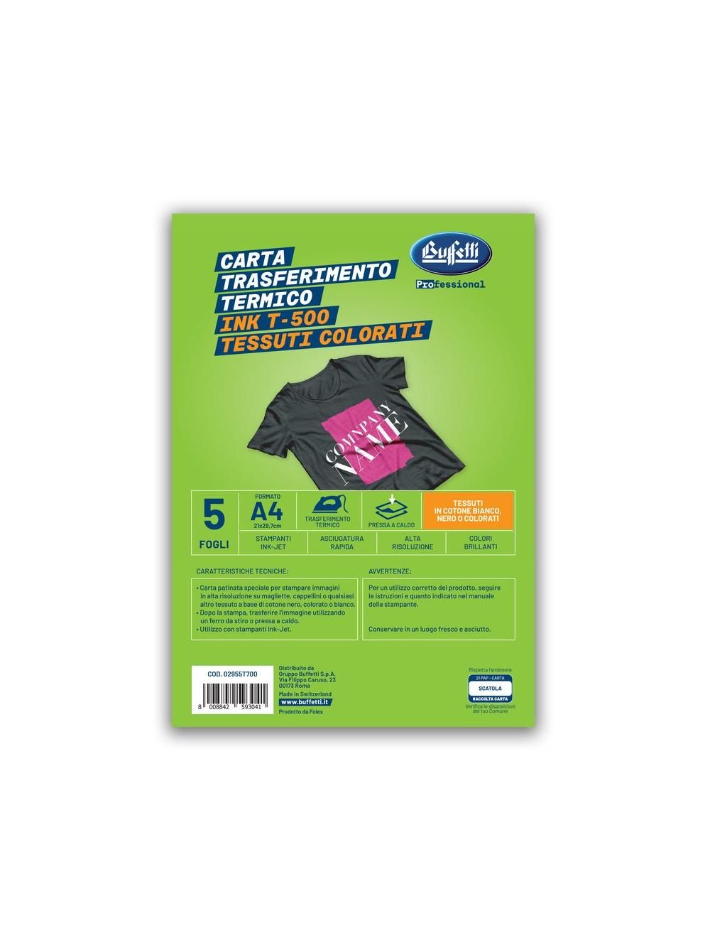 Carta transfer T-shirt Premium - Ink-Jet - T700 Per tessuti scuri o colorati