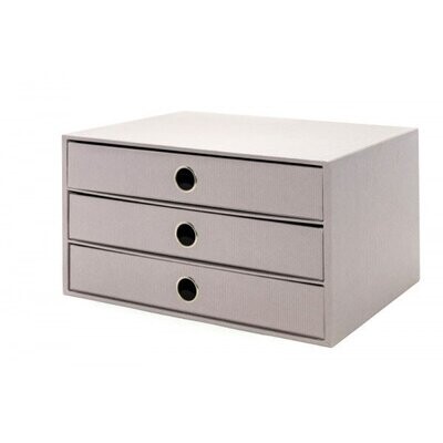 Scatola 3 cassetti A4 - Rossler S.O.H.O. - 34,3x25x18,5 cm - tortora