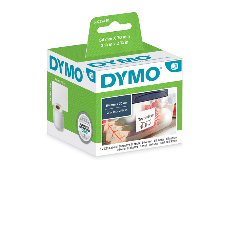 Dymo Rotolo 320 etichette LW 990150 - 54 x 70 mm - bianco Dymo Rotolo 320 etichette LW 990150 - 54 x 70 mm - bianco