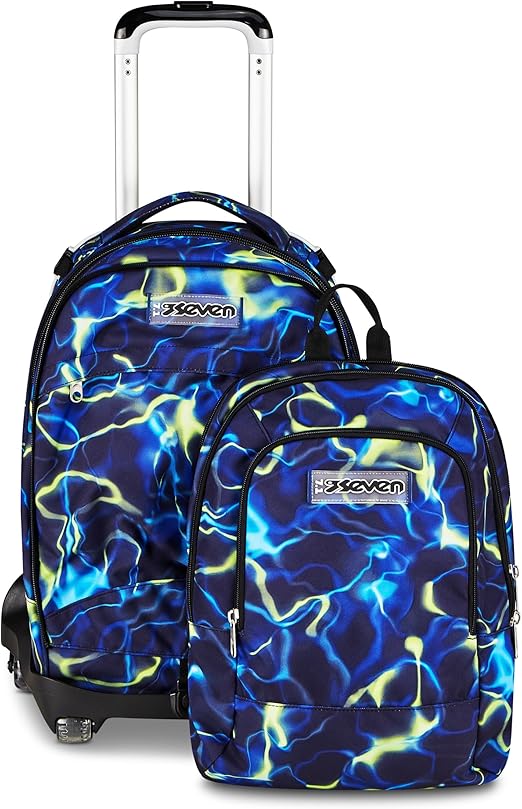 Seven Trolley Scuola Jack 8 Ruote New Detach ELECTRICVIBE BOY