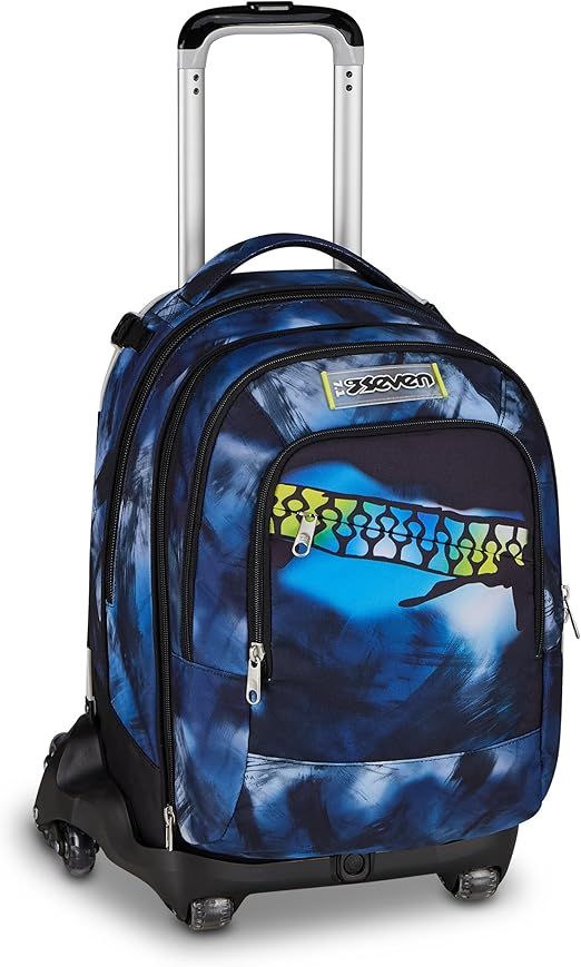 Seven Trolley Scuola New Detach Jack 8 Ruote BLUE FUSION