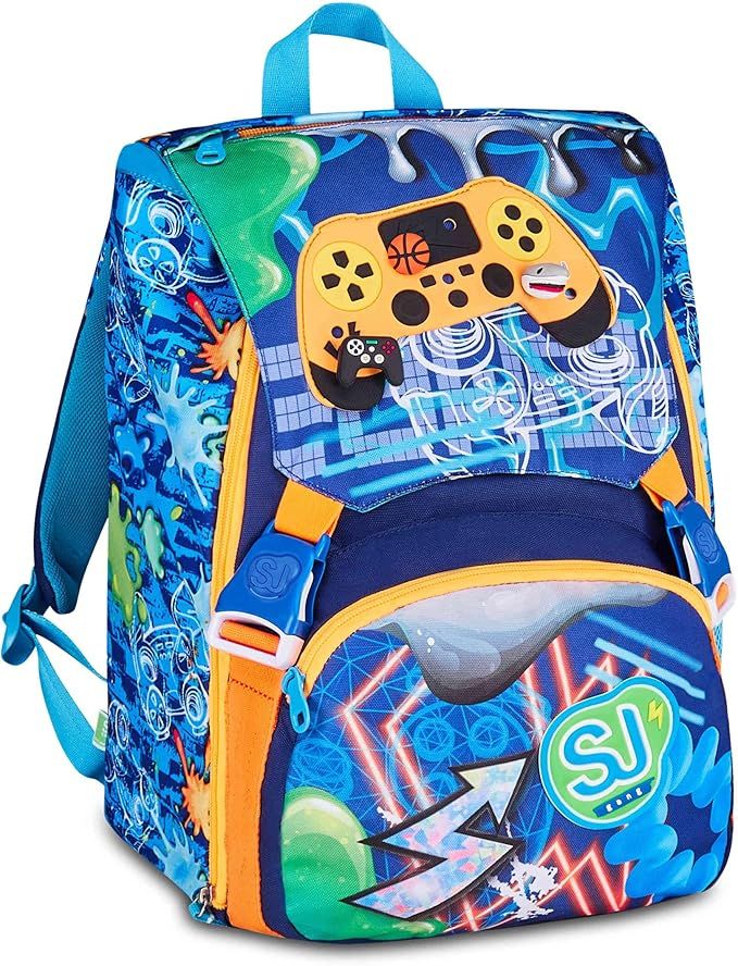 SJ GANG STYLE JAM GANG Zaino Scuola Estensibile JOYFUL PINS BOY