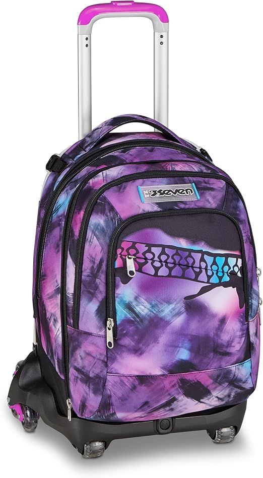 Seven Trolley Scuola New Detach Jack 6 Ruote PINK FUSION