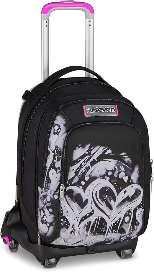 Seven Trolley Scuola Jack 8 Ruote New Detach PLUMPY LINE GIRL