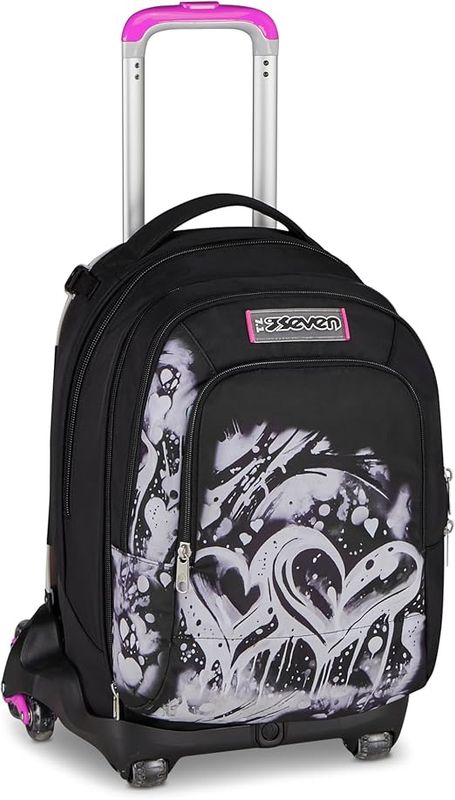 Seven Trolley Scuola Jack 8 Ruote New Detach PLUMPY LINE GIRL