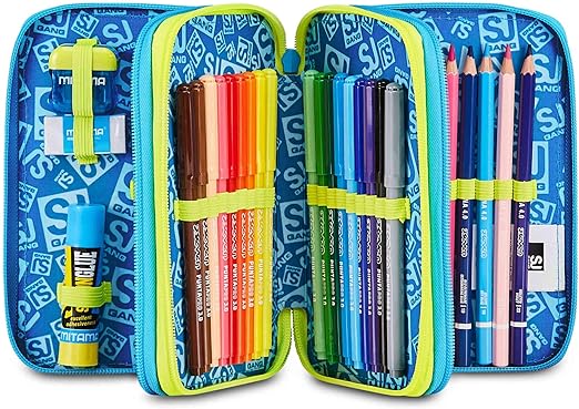 SJ GANG STYLE JAM GANG Astuccio Scuola 3 Zip 3D GLOWGAME