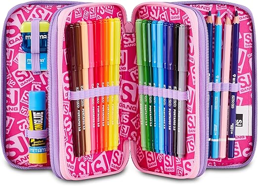 SJ GANG STYLE JAM GANG Astuccio Scuola 3 zip PIXIE UNICORN GIRL