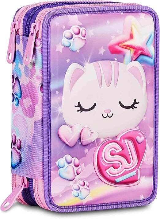 SJ GANG STYLE JAM GANG Astuccio Scuola 3 zip GLOW CAT GIRL