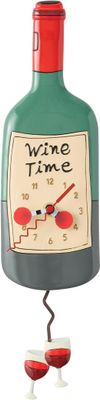 Orologio con pendolo Bottiglia di Vino - Time for Wine - Allen Design Orologio con pendolo Bottiglia di Vino - Time for Wine - Allen Design