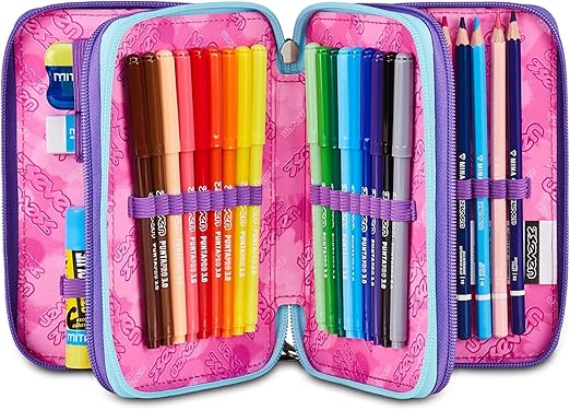 Seven Astuccio Scuola 3 zip PINK FUSION
